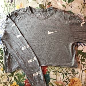 Nike long sleeve crop top